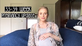 Twin Pregnancy Vlog Weeks 3334 Update  Meghan Christine [upl. by Uok952]