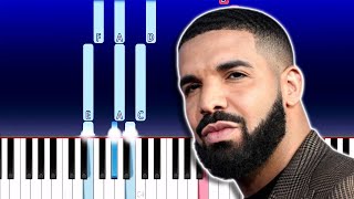 Drake  Champagne Poetry Piano Tutorial [upl. by Gudren]