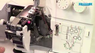 Threading Instructions for the Janome 8002D Serger Overlock Sewing Machine [upl. by Gadmann514]