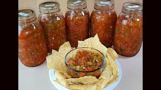 Making and Canning Fresh Chunky Salsa  Complete Walkthrough [upl. by Sillyhp]