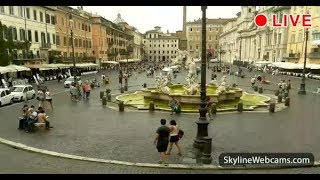 Live Images from Piazza Navona in Rome  Italy [upl. by Llertnad]