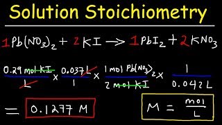 Solution Stoichiometry  Finding Molarity Mass amp Volume [upl. by Eiboh]