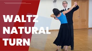 Natural Turn  Waltz dance Lesson International Style [upl. by Atnamas]