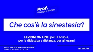 Lezione 11 Che cosè la sinestesia [upl. by Casabonne]