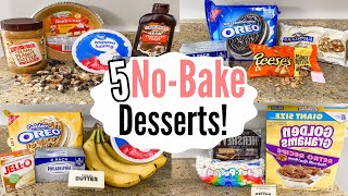 5 NOBAKE DESSERTS  The EASIEST Tasty Summer Recipes  Julia Pacheco [upl. by Leiand]