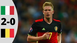 Belgium vs Italy 02  Goals And Highlights  EURO 2016 [upl. by Allevon]