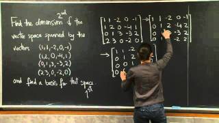 Basis and Dimension  MIT 1806SC Linear Algebra Fall 2011 [upl. by Annawak]