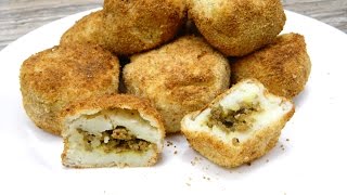 How to make Rellenos de Papa or Stuffed Potato Balls in an Air Fryer [upl. by Cynar]