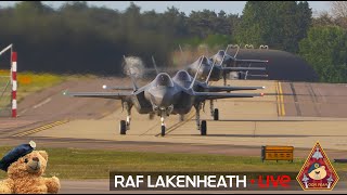 LIVE US AIR FORCE FIGHTER TOWN F15 amp F35 ACTION • 48TH FIGHTER WING RAF LAKENHEATH 030325 [upl. by Calise785]