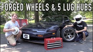 The 240SX Gets Forged Wheels amp a 5Lug Conversion [upl. by Dnalro]