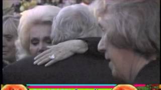 Celebrities grieve outside EVA GABOR funeral [upl. by Nodnol]