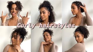 12 easy CURLY hairstyles [upl. by Alla654]