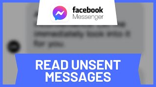 How to Read Unsent Messages on Messenger iOS 2024 [upl. by Harsho]