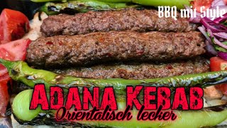 Adana Kebap Original Rezept  Adana Kebab mit Zwiebelsalat  Türkische Grillrezepte [upl. by Sac]