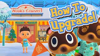 How to Upgrade Nooks Cranny  Animal Crossing New Horizons [upl. by Lonyer]