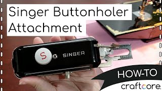 Singer Buttonholer Sewing Machine Attachment  Demonstration Simanco no 160506 [upl. by Aeslehc771]