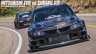 Mitsubishi Evo vs Subaru STI pt2 [upl. by Isyak879]