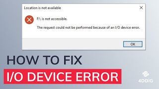 5 Ways How to Fix External Hard Drive IO Device Error in Windows 10 [upl. by Hsakaa]