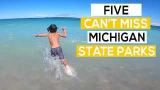 Top 5 Michigan State Parks  Fulltime RV Family [upl. by Nimzaj600]