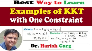 KKT conditions with One Constraint  Examples [upl. by Kathryn412]