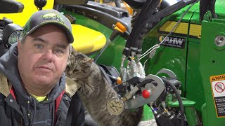 Deere 2038R Loader Lift Capacity Barn Cats [upl. by Yenreit890]