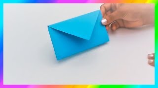 Cómo hacer SOBRES de papel sin pegamento★ Origami★Sobres para cartas  PapelyManualidades [upl. by Sisxela822]