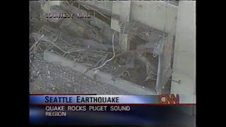 Nisqually Seattle Earthquake CNN Coverage February 28 2001 [upl. by Odette]