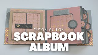 SCRAPBOOK ALBUM TUTORIAL  SCRAPBOOK IDEAS [upl. by Leahicm961]