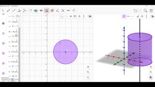 Cómo hacer un cilindro en GeoGebra [upl. by Anirrehs]