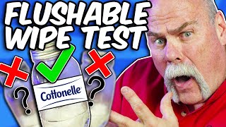 Expert Plumber Puts Cottonelle Flushable Wipes To The Test [upl. by Assirhc]