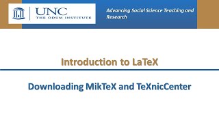 Introduction to LaTeX Downloading MikTeX and TeXnicCenter [upl. by Penland828]