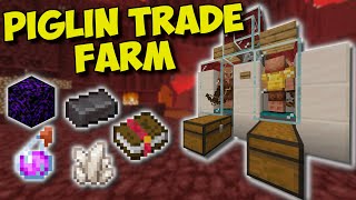 117 EASIEST PIGLIN TRADE FARM IN MINECRAFT  Fully Auto Piglin Farm [upl. by Vizzone]