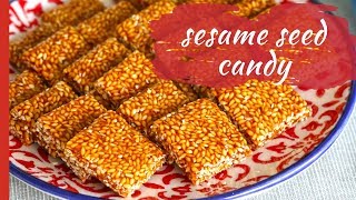 3Ingredient Crunchy SESAME SEED CANDY [upl. by Northey]