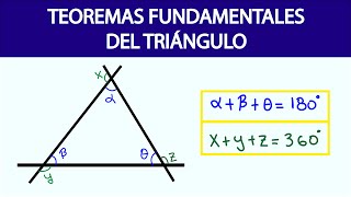 TEOREMAS FUNDAMENTALES DEL TRIÁNGULO  TEORÍA Y 12 PROBLEMAS [upl. by Jaclyn112]