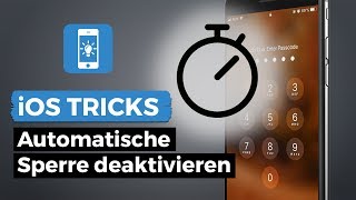 iPhone automatische Sperre deaktivieren  iPhoneTricksde [upl. by Ahsenrac202]