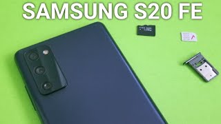 Samsung Galaxy S20 FE How to insert and remove SIM  Memory card [upl. by Hyo43]