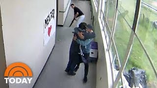 Video Shows Coach Disarming And Then Hugging Student At High School  TODAY [upl. by Halden]