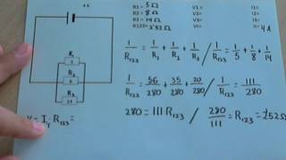 Resolver un circuito en paralelo intensidad voltaje y resistencia [upl. by Nosrac]