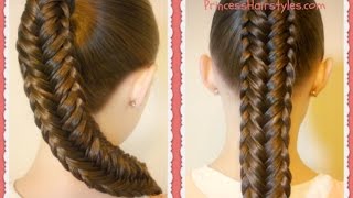 Twisted Edge Fishtail Braid Hair Tutorial [upl. by Hazlett]