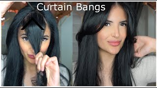 How to Cut and Style Curtain Bangs TIKTOK 🤯 ♥️ [upl. by Pearce]