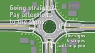 Navigating A MultiLane Roundabout [upl. by Nelehyram152]