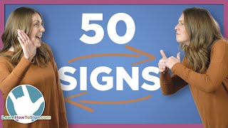 50 Basic ASL Conversational Signs [upl. by Adrell786]