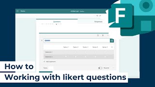 How to  Microsoft Forms  Working with likert questions [upl. by Nimajeb]