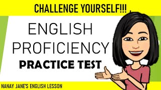 ENGLISH PROFICIENCY PRACTICE TEST TEST YOURSELF [upl. by Eddie]