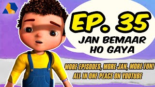 Jan Cartoon in Urdu  Jan Bemaar Ho Gaya  Official Cartoon Remastered  S01 E35 [upl. by Toh]