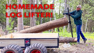 Homemade Log Lifter  Chainsaw Mill  Gravel Hauling 4 Wheeler Trailer 37 [upl. by Otsirc]