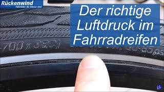 Der richtige Luftdruck in Deinem Fahrradreifen [upl. by Ainna524]