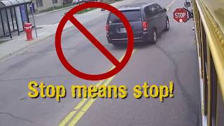 Stop Means Stop  School Bus Safety [upl. by Ahsilac]