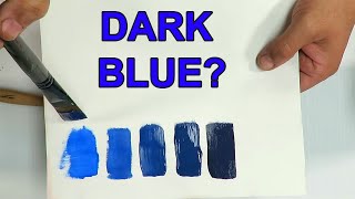 How To Make Dark Blue Paint At Home Easy From Blue and Red [upl. by Lalitta]