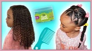 This Hairstyle Lasts All Week  Kids Curly Hair Routine [upl. by Ymassej]